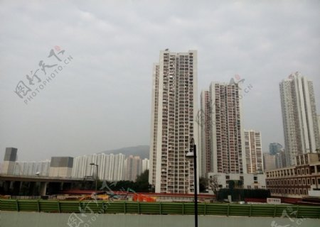 香港街区楼群图片