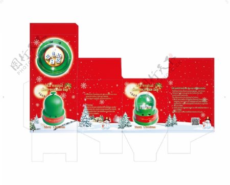 圣诞骰盅彩盒红色图片