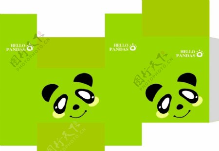 熊猫饼干包装盒图片