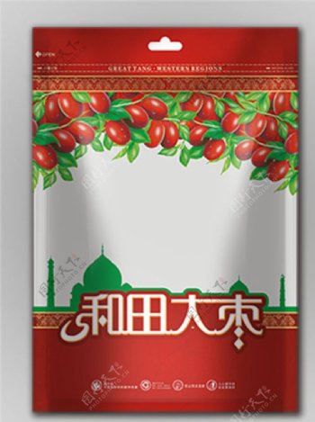 红枣包装袋平面图图片