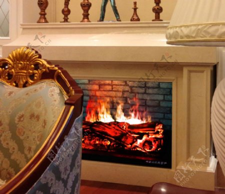 伏羲壁炉3D火焰客厅灯图片