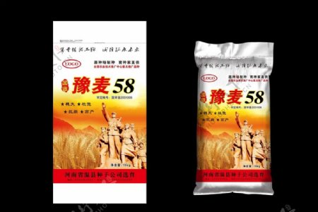 小麦种子包装袋图片