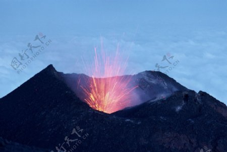 火山口图片