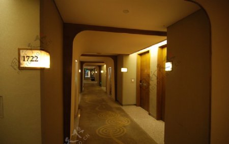 高贵典雅的会所走廊图片