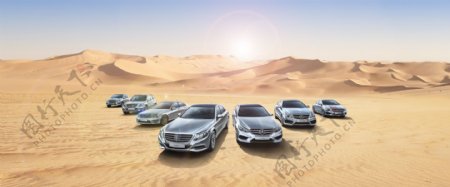 沙漠奔驰沙漠汽车图片