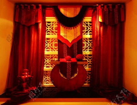 中国文化艺术窗帘图片