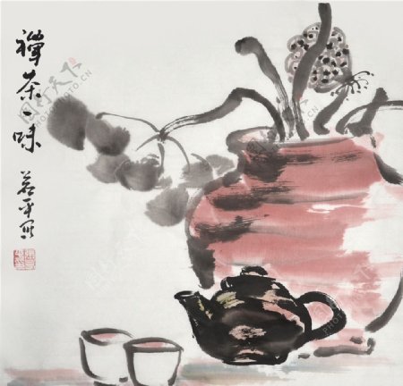 禅茶图图片