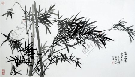 竹子国画图片