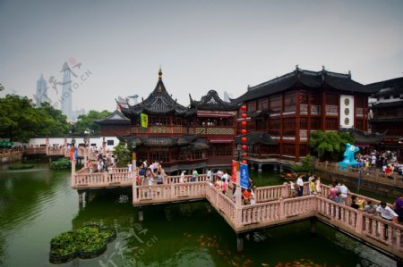 上海豫园九曲桥图片