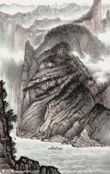 山水国画图片
