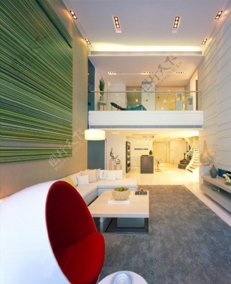 经典现代装饰装修设计客厅空间图片