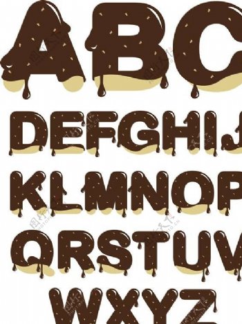 巧克力字体图片