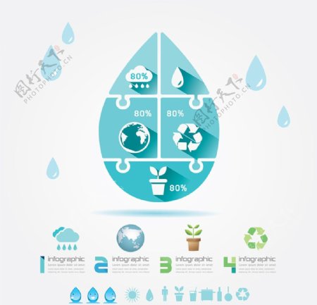 环保水滴图标图片