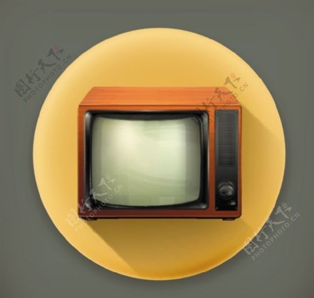 古老电视ICON图标图片