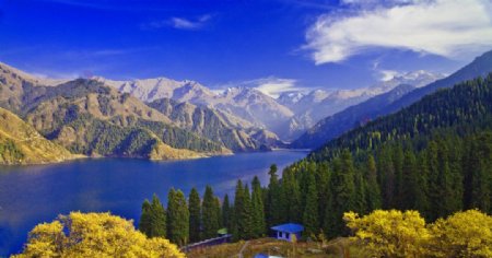 新疆天山天池风景图片