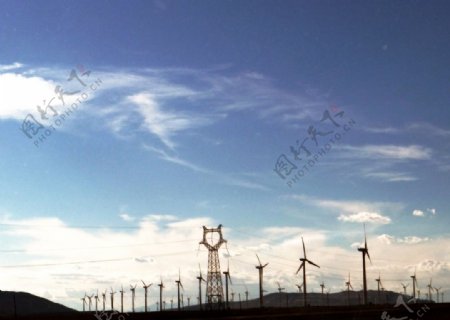 新疆风力发电图片