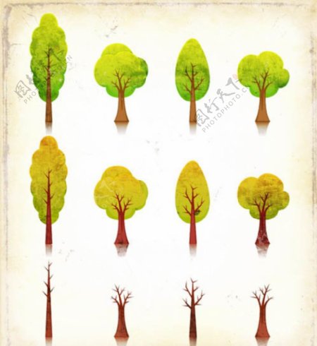 树木与树叶等主题创意设计图片