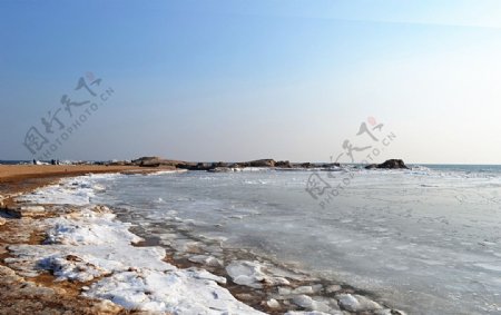 北戴河的冬天图片