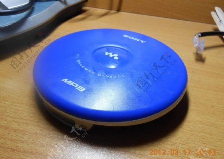 索尼蓝色CD机图片