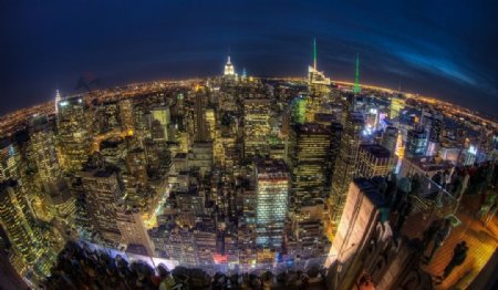 繁华城市夜景图片