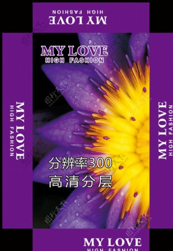 时尚浪漫紫色花朵保暖盒子图片