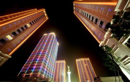 上海宝山宝莲城夜景图片