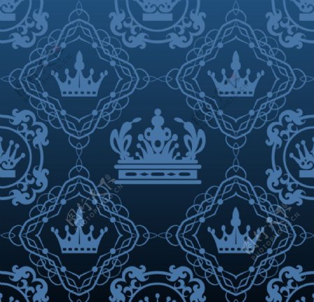 蓝色皇冠背景宫廷皇冠背景图片