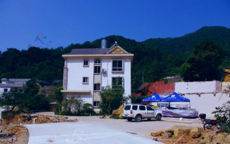 山水桥溪民俗村风景图片