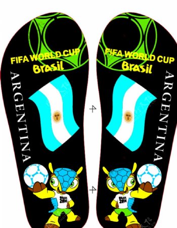 2014世界杯阿根廷拖鞋图片