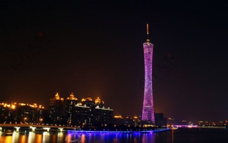 电视塔珠江夜景图片