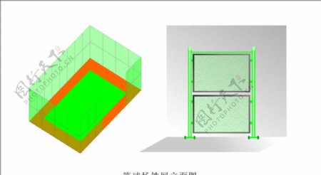 球场立面矢量图图片