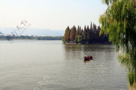 鉴湖风景图片