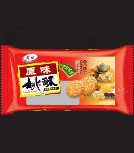 原味桃酥食品包装图片