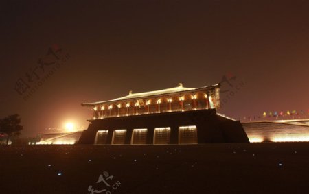 西安大明宫夜景图片