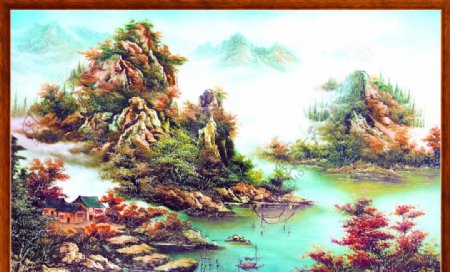 中堂壁画图片