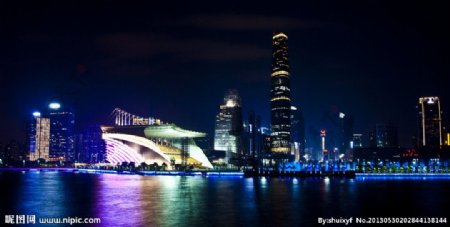 珠江新城夜景图片