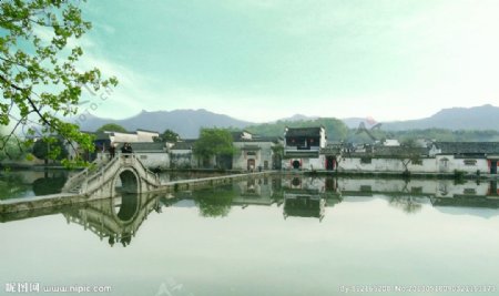 安徽宏村南湖图片