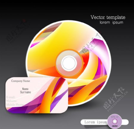 动感线条名片cd封面设计图片