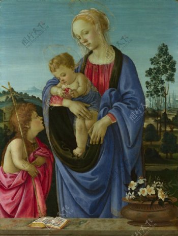 圣母圣婴与圣约翰图片