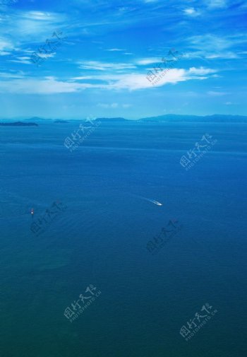 海水蓝天图片