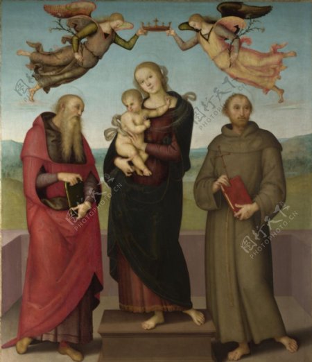 圣母圣婴与圣杰罗姆和弗朗西斯图片