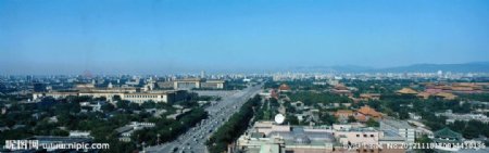 北京天安门鸟瞰图片