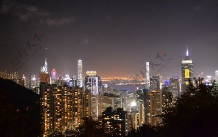 香港大屿山夜景图片