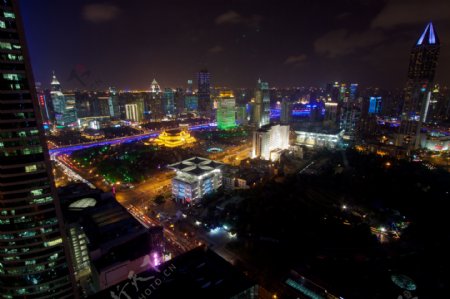 大都会城市的夜色图片