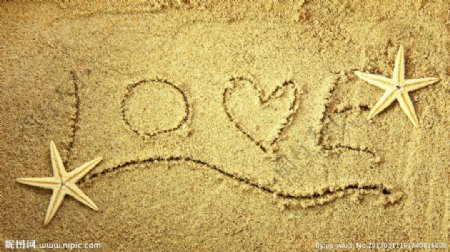 爱情海滩图片