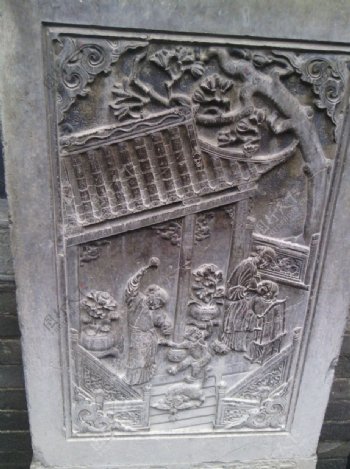 王家大院的砖雕图片