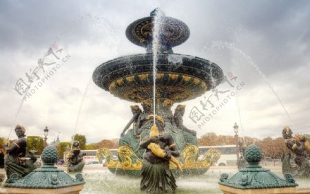 欧式喷泉图片