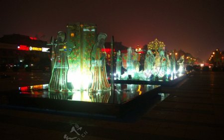 西安大唐芙蓉园夜景图片