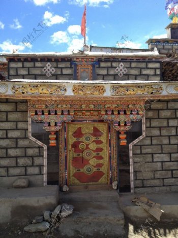 西藏民居门头图片