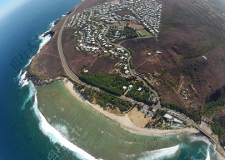 滑翔伞海岸图片